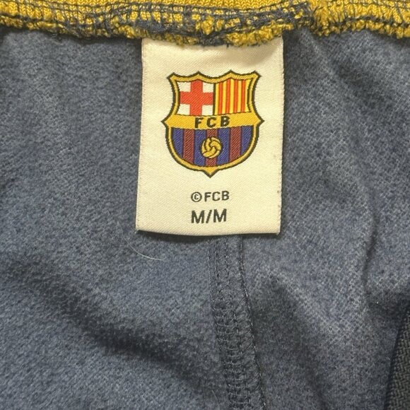 FC Barcelona Official Jogger Pants Men’s M Blue Elastic Waist Cuffed FCB Crest - Picture 5 of 8